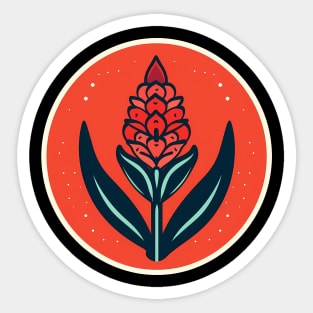 Alpinia Red Ginger Flower, Love Plants Sticker